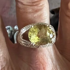 Sterling silver, gemstone ring